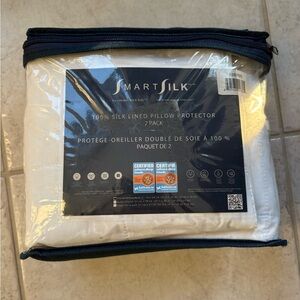 Brand new White 100% Silk Pillow Protector 2-Pack